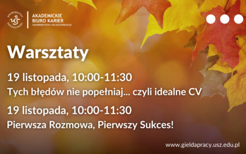 Warsztaty w ramach 19. edycji Giełdy Pracy