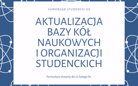 Aktualizacja bazy kół naukowych i organizacji studenckich