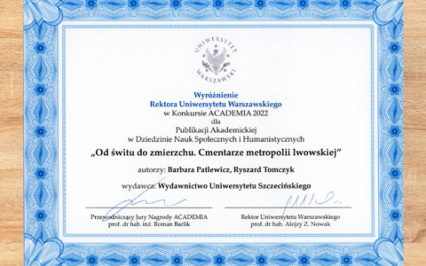 Wyróżnienie w Konkursie ACADEMIA 2022