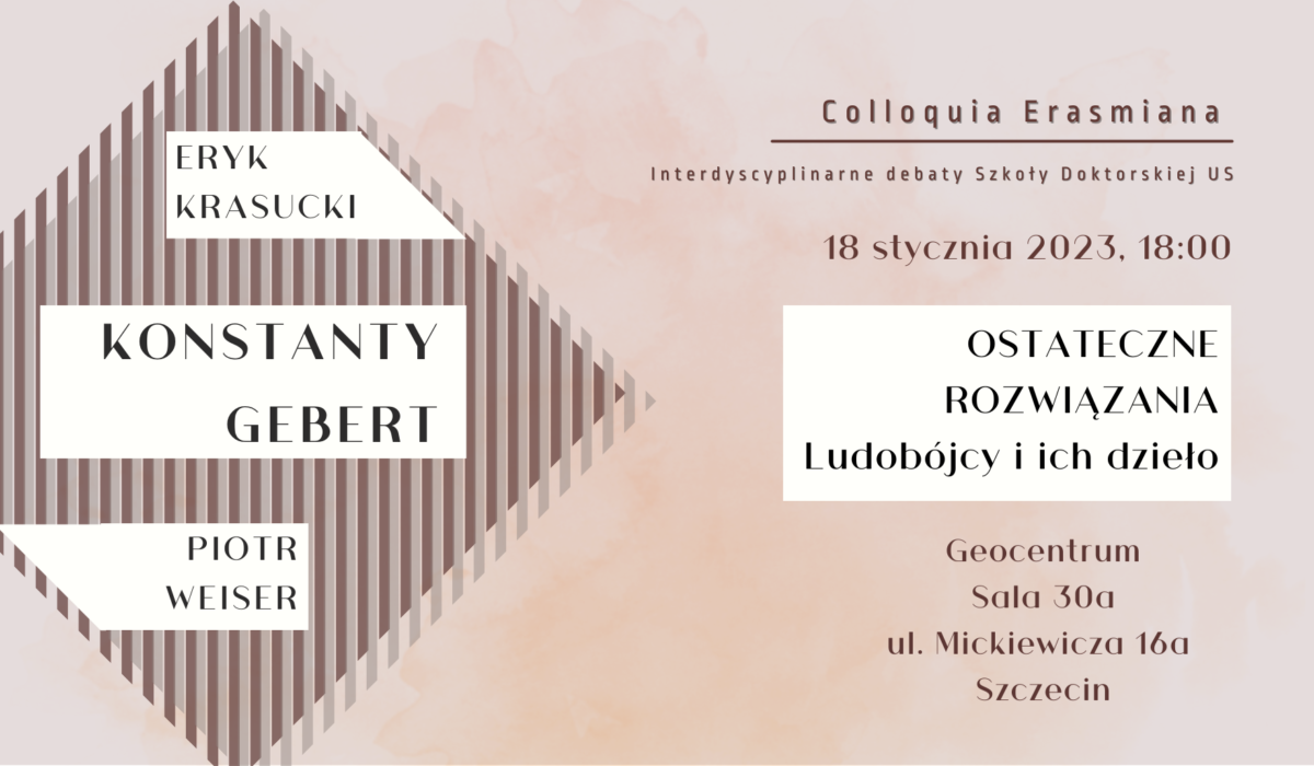 Szkoła Doktorska US zaprasza na Colloquia Erasmiana – przypomnienie