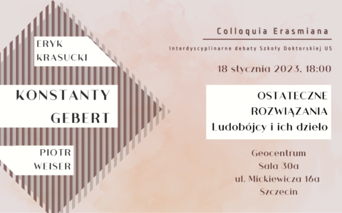 Szkoła Doktorska US zaprasza na Colloquia Erasmiana – przypomnienie