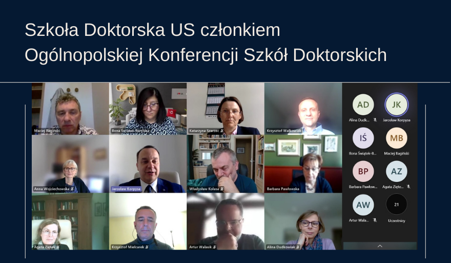 Szkoła Doktorska US w ważnym gremium