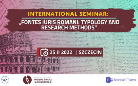 International seminar „Fontes Iuris Romani: Typology and Research Methods”