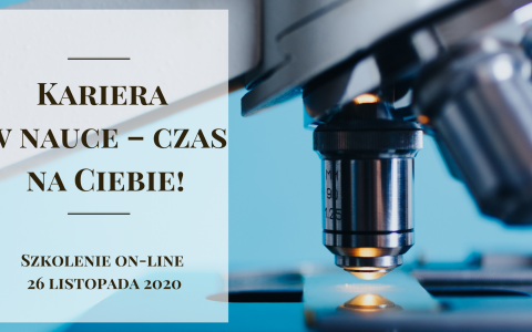 Szkolenie on-line: Kariera w nauce – czas na Ciebie!