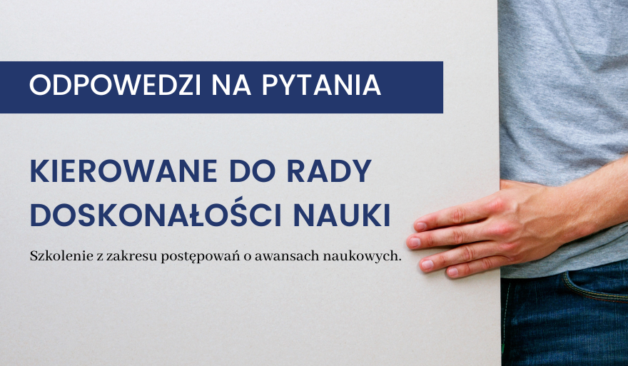Informacje od Rady Doskonałości Naukowej
