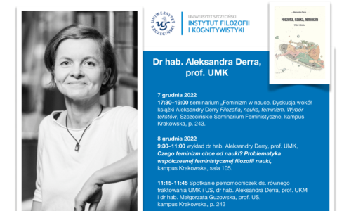 Spotkania z dr hab. Aleksandrą Derrą, prof. UMK