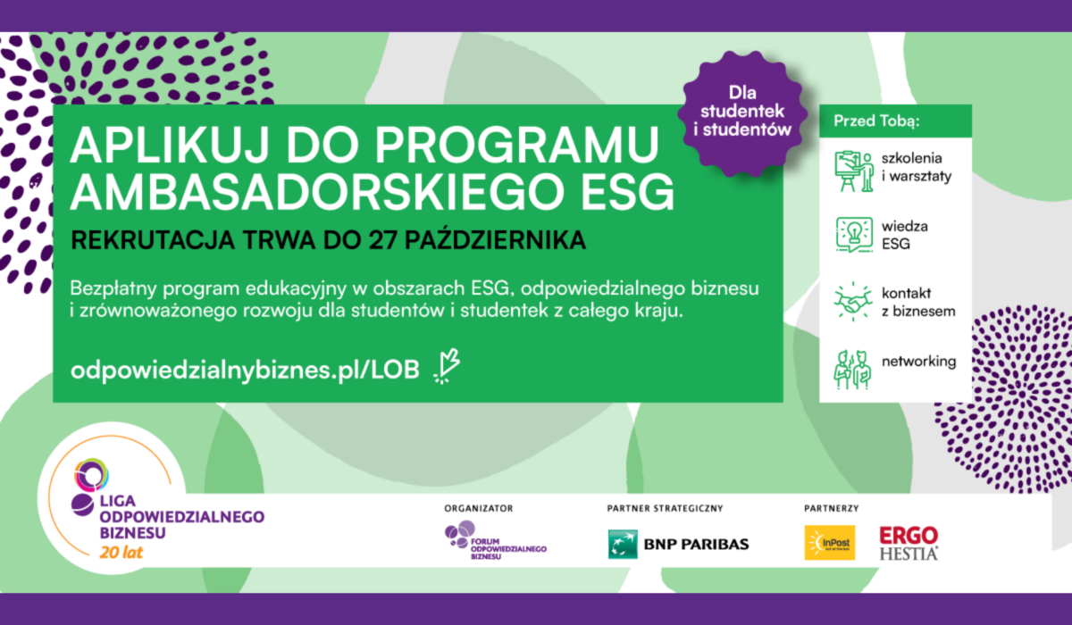 Rozpoczęła się rekrutacja do Ligi Odpowiedzialnego Biznesu