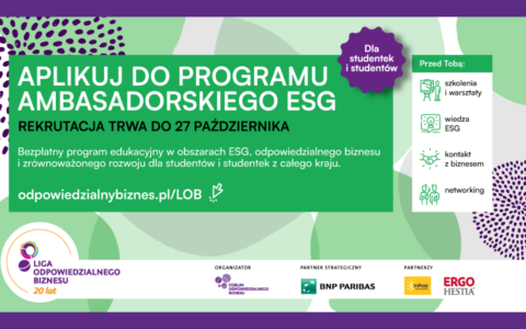 Rozpoczęła się rekrutacja do Ligi Odpowiedzialnego Biznesu