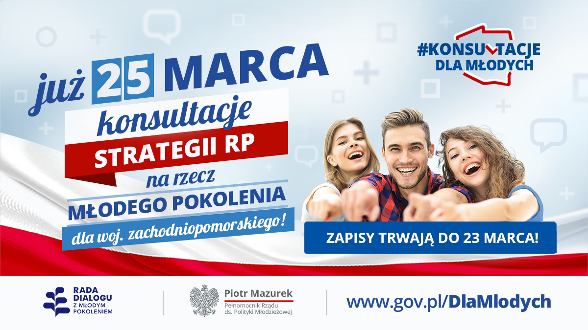 Konsultacje Strategii RP na rzecz Młodego Pokolenia dla województwa zachodniopomorskiego
