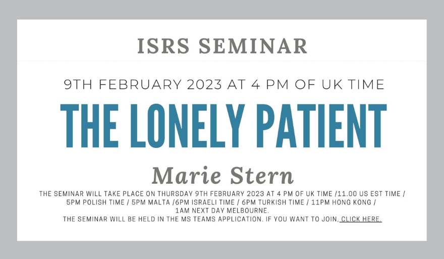 „The Lonely Patient / Samotny Pacjent”. Kolejne Seminarium ISRS