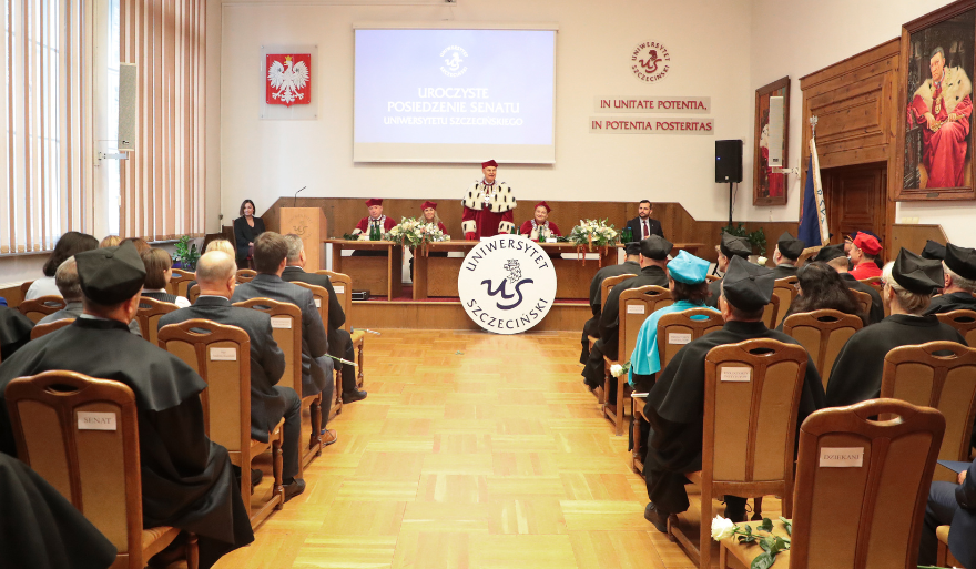 Uroczyste posiedzenie Senatu US dla wyróżniających się nauczycieli akademickich