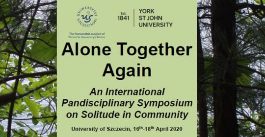 „Alone Together Again” symposium – registration deadline
