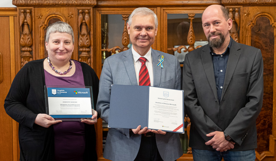 Uniwersytet Szczeciński z tytułem „Uczelni w Chmurze Microsoft”
