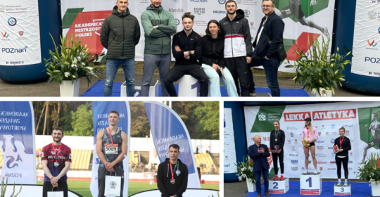 Reprezentanci Uniwersytetu Szczecińskiego z medalami