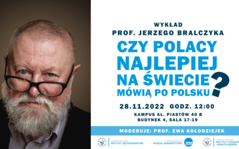 Zaproszenie na wykład prof. Jerzego Bralczyka