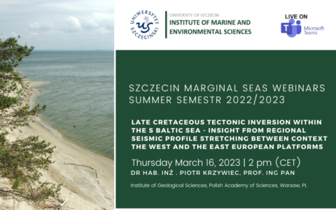 Zaproszenie na wykład z cyklu Szczecin Marginal Seas Webinars