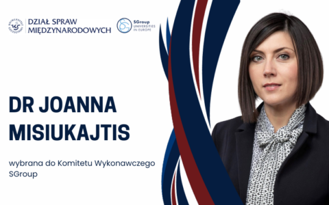 Dr Joanna Misiukajtis członkinią Executive Commitee sieci SGroup – Universities in Europe