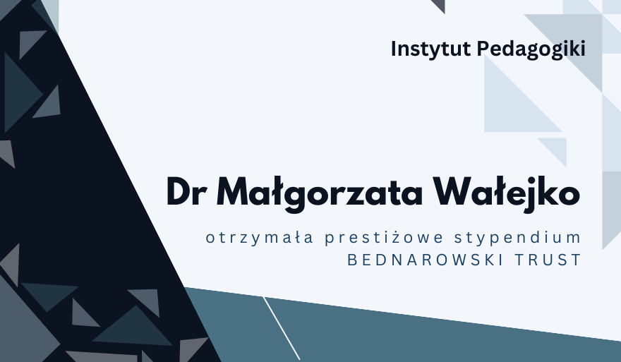 Dr Małgorzata Wałejko z prestiżowym stypendium
