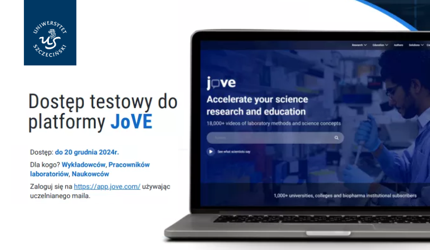 JOVE – Journal of Visualized Experiments w Uniwersytecie Szczecińskim