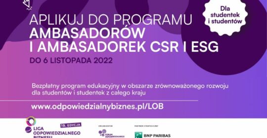 Studenci, ruszyła rekrutacja do Ligi Odpowiedzialnego Biznesu
