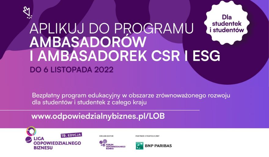 Studenci, ruszyła rekrutacja do Ligi Odpowiedzialnego Biznesu