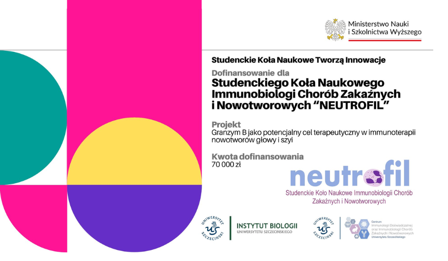 Dofinansowanie MNiSW dla Studenckiego Koła Naukowego „NEUTROFIL”