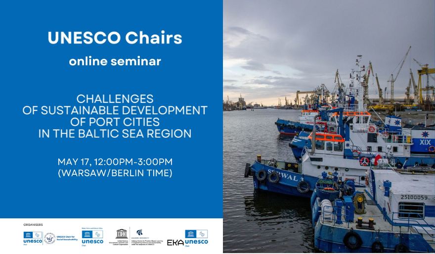 Zaproszenie na seminarium katedr UNESCO o zrównoważonym rozwoju miast portowych