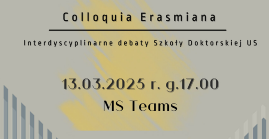 Interdyscyplinarne debaty Szkoły Doktorskiej Uniwersytetu Szczecińskiego