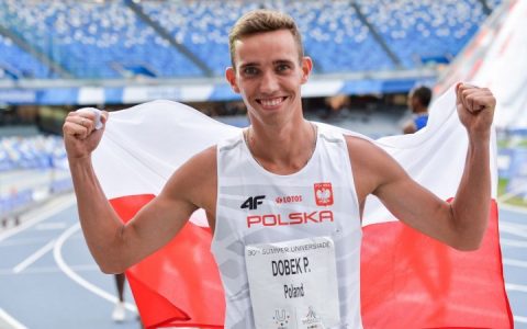 Student US Patryk Dobek pobiegł najszybciej w tym sezonie