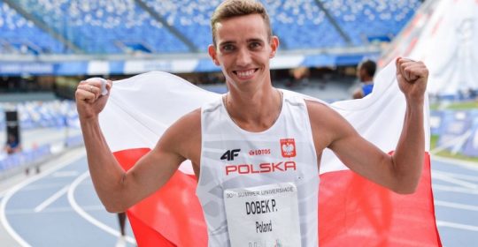 Student US Patryk Dobek pobiegł najszybciej w tym sezonie