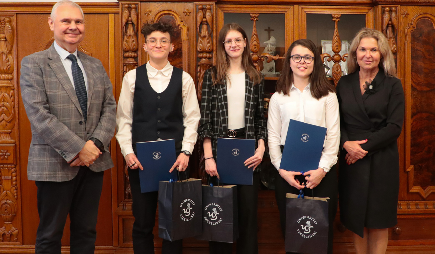 Rekordzistki świata z wizytą u Rektora – oficjalne gratulacje dla studentek US