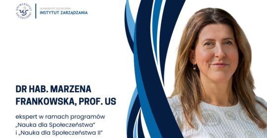 Powołanie dr hab. Marzeny Frankowskiej, prof. US do zespołu doradczego