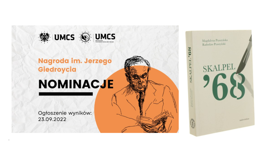 Monografia „Skalpel ’68” nominowana do Nagrody im. Jerzego Giedroycia