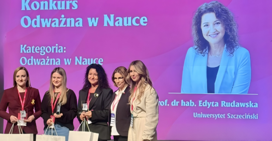 Prof. Edyta Rudawska z nagrodą „Odważna w Nauce”