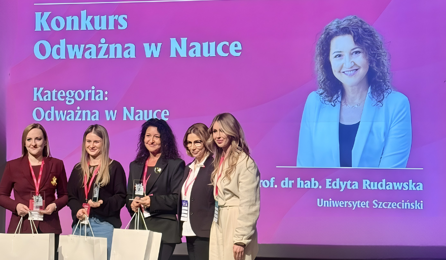 Prof. Edyta Rudawska z nagrodą „Odważna w Nauce”