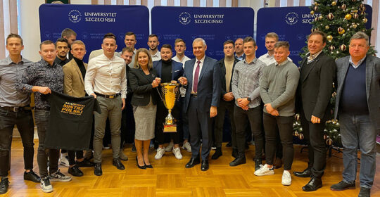 Spotkanie z Akademickimi Mistrzami Polski w piłce nożnej