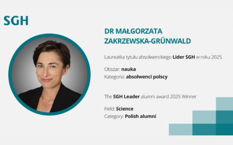 Dr Małgorzata Zakrzewska-Grünwald „Liderką SGH”