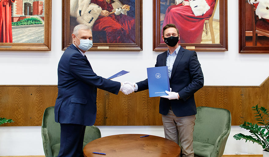 List intencyjny dotyczący współpracy mającej na celu utworzenie Katedry UNESCO podpisali Rektor US i Marszałek Województwa