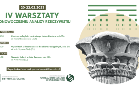 Zaproszenie do udziału w Warsztatach z Ponowoczesnej Analizy Rzeczywistej