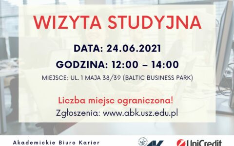 Zaproszenie dla studentów na wizytę studyjną w szczecińskim oddziale UniCredit Services