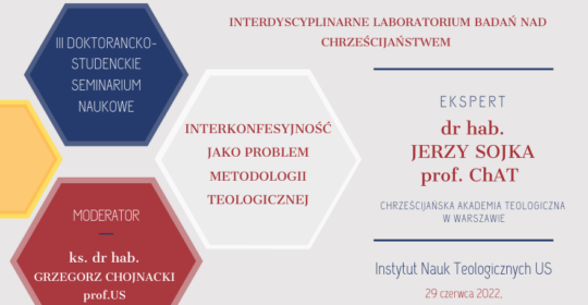 III Doktorancko-Studenckie Seminarium Naukowe Instytutu Nauk Teologicznych US